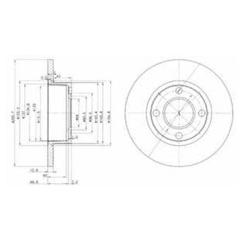 фото Тормозной диск delphi bg2752 для audi 80