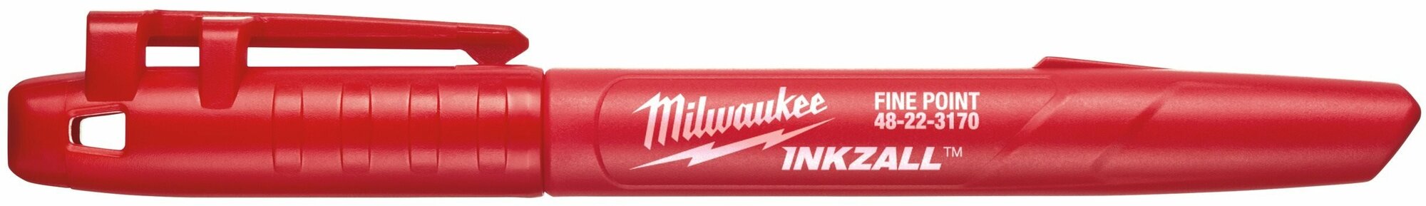 Маркер Milwaukee красный INKZALL для стройплощадки тонкий 1шт