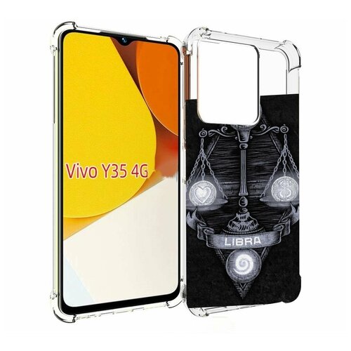 Чехол MyPads знак зодиака весы 2 для Vivo Y35 4G 2022 / Vivo Y22 задняя-панель-накладка-бампер