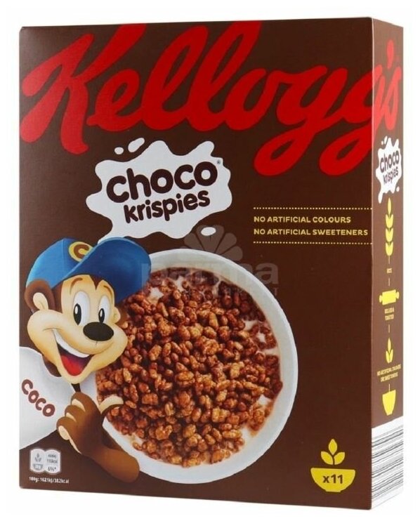 Сухой завтрак Kellogg's Choco Krispies / Келлогс Чоко Криспис 330 г. (Коричневая упаковка)