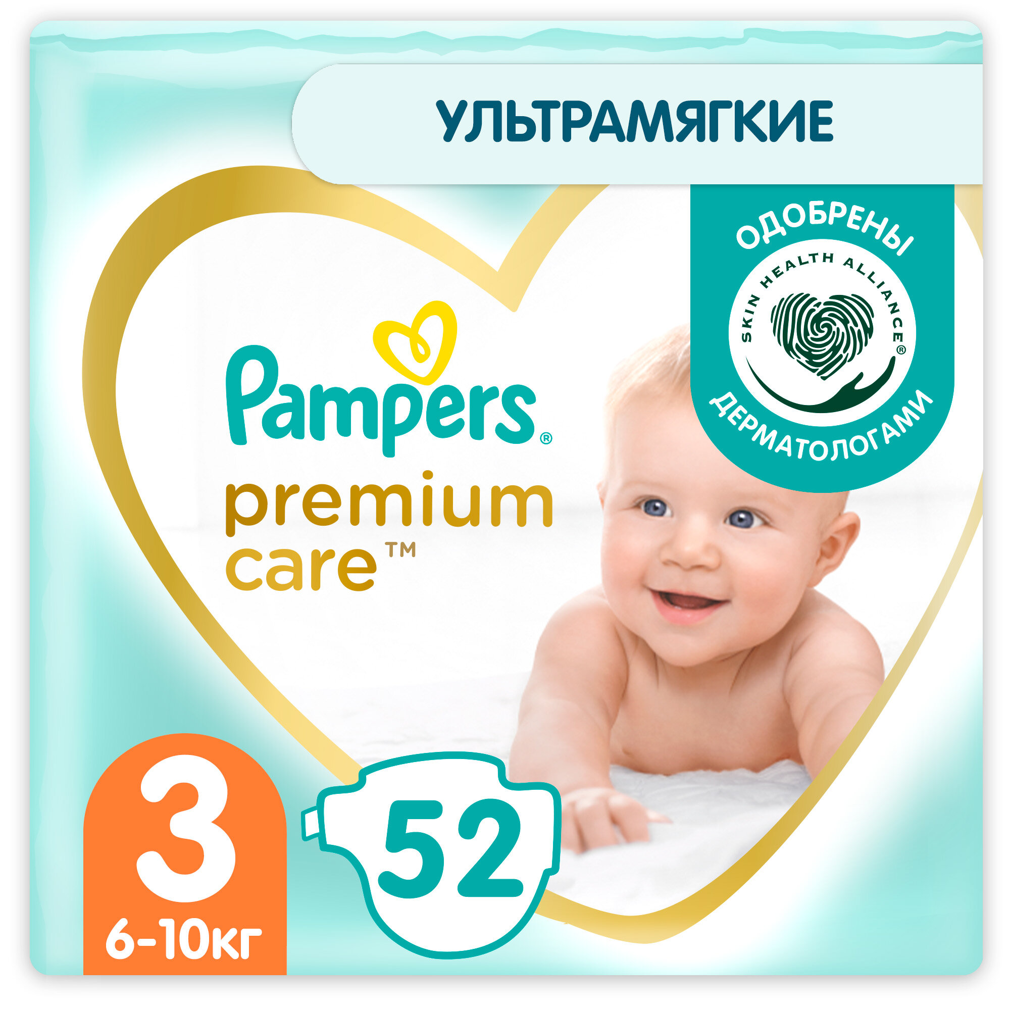 Подгузники Pampers Premium Care Midi 3 (6-10кг), 148шт. - фото №2