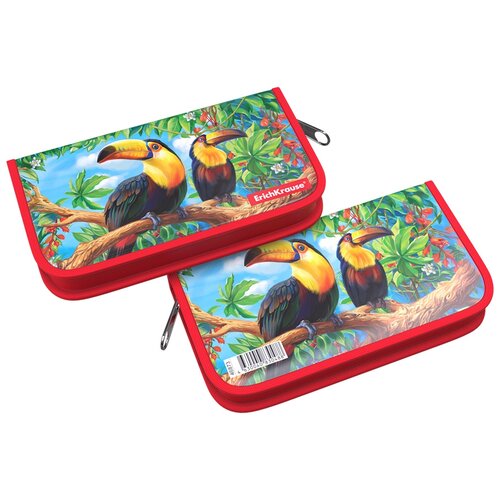 фото Пластиковый пенал-книжка без наполнения erichkrause 110x205x25мм toucan