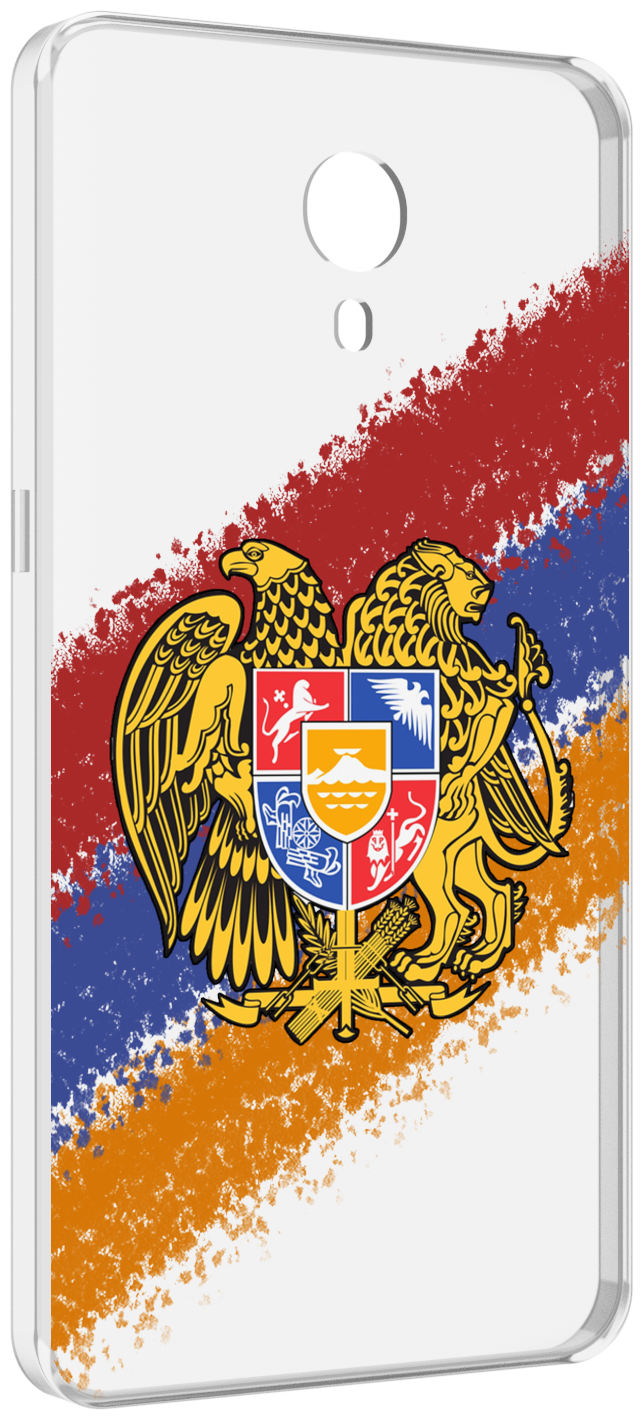 Чехол MyPads флаг герб Армении для Meizu M3 Note задняя-панель-накладка-бампер