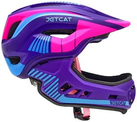 Шлем защитный JETCAT FullFace Raptor, р. S (48 - 53 см), Pink/Purple/Blue