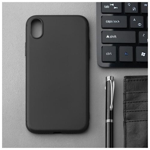 фото Чехол innovation, для iphone xr, силиконовый, матовый, черный 5188298