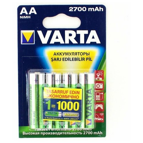 фото Аккумуляторы типа aa varta hr06 (комплект 4 штуки) 2700mah
