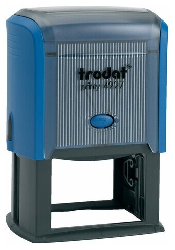 Оснастка для печати Trodat 4927 (60х40мм, синий, подушка в комплекте) черная (53117)