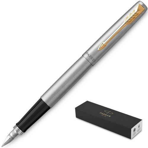 ручка перьевая parker jotter stainless steel gt Ручка перьевая JOTTER STAINLESS STEEL GT, синий картр.1,0мм2030948 Франция, 879559