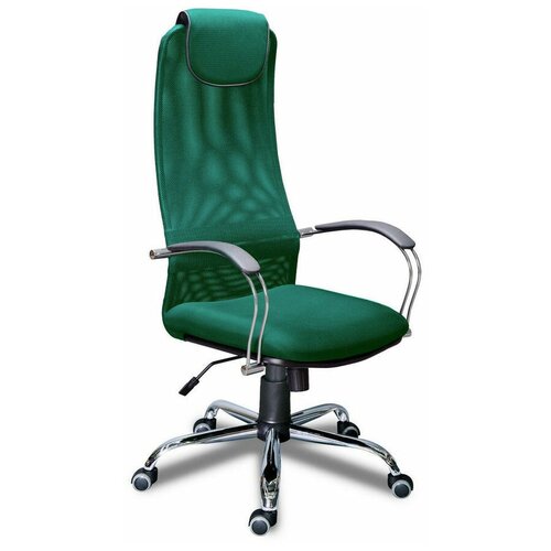 фото Кресло для руководителя экспресс офис 17 фокс хром, обивка: текстиль, цвет: зеленый