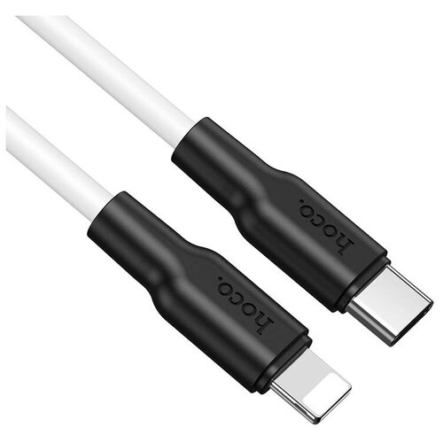 USB-C кабель HOCO X21 Plus Silicone Lightning 8-pin, 3А, PD20W, 1м, силикон (белый)