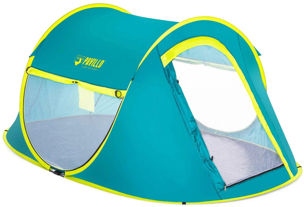 Палатка Bestway/двухместная трекинговая палатка/размер 235х145х100/быстросборная палатка с 2 окнами/бирюзовый
