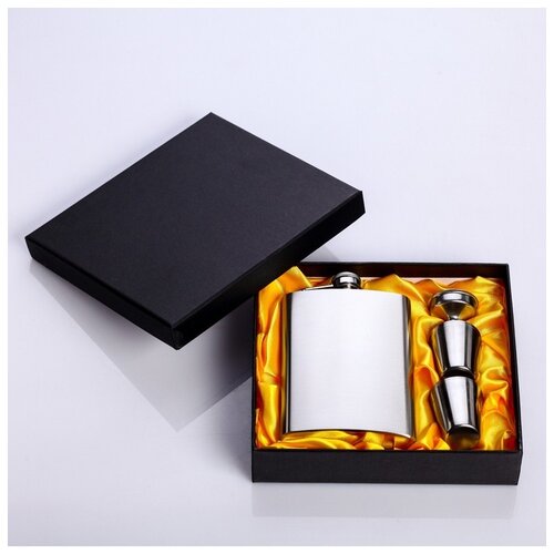 фото Подарочный набор"стриктен" 6 в 1: фляжка 240 мл, 2 рюмки, воронка 1129770 . сима-ленд