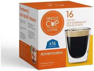 Кофе в капсулах Single Cup Coffee "Americano" формата Dolce Gusto (Дольче Густо), 16 шт.