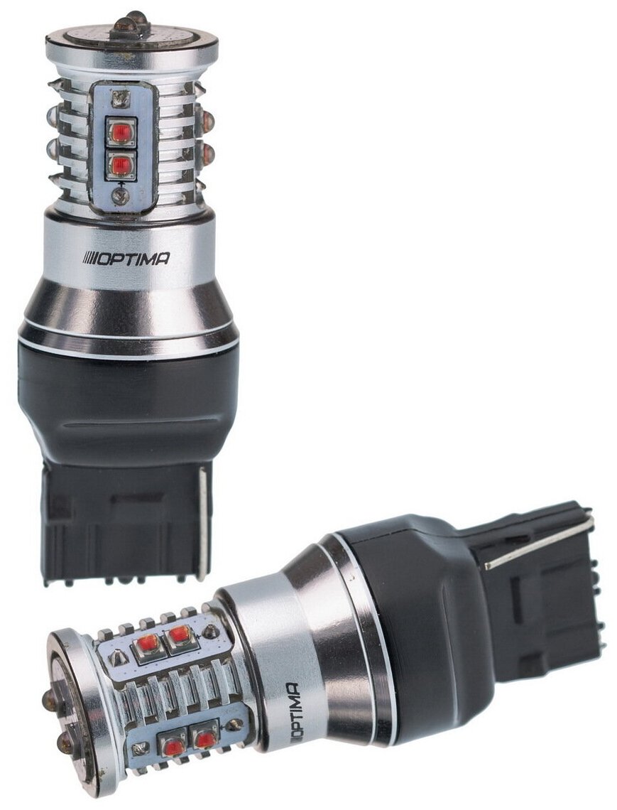 Светодиодная лампа Optima Premium W21W (7440) MINI CREE XB-D CAN (Ps CAN работает не на всех а/м, уточняйте) 50W RED 12-24V (красная) 1 шт.