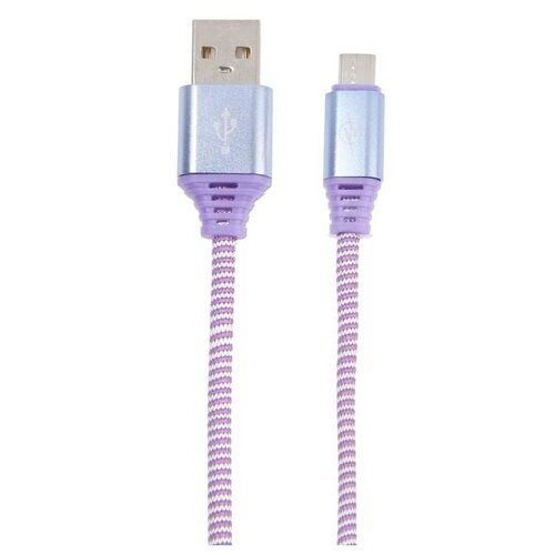 Кабель SmartBuy micro USB - USB 2 А нейлоновая оплётка 1 м фиолетовый 5412873