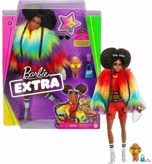 Кукла Barbie Экстра в радужном пальто GVR04