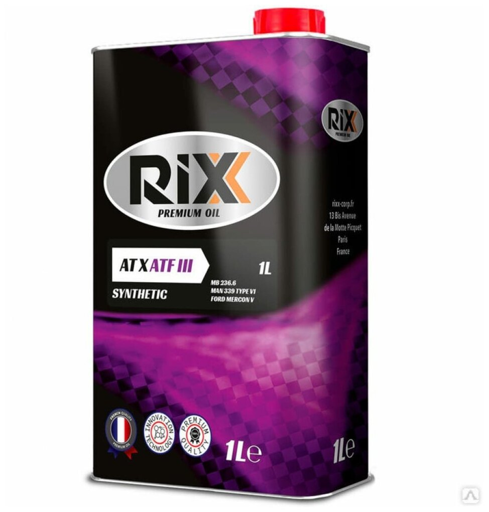 Трансмиссионное Масло Rixx Tr D Atf Dexron-Iii 1 Л RIXX арт. rx0001atx