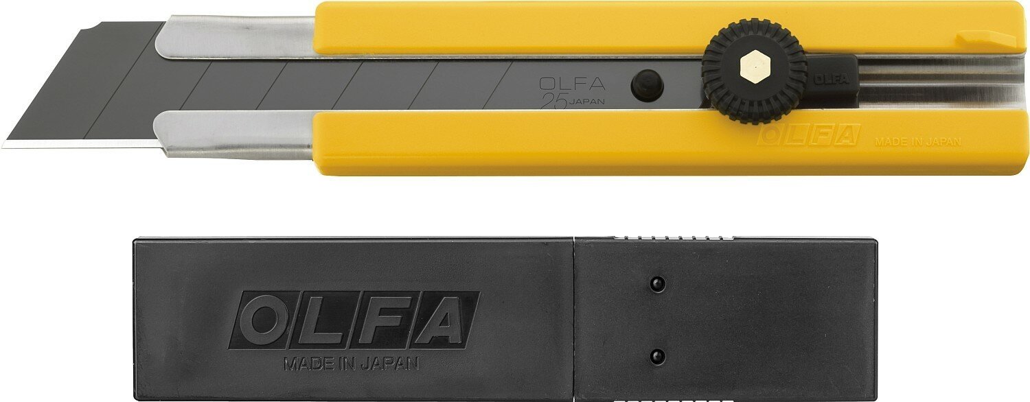 OLFA 25 мм в комплекте с лезвиями EXCEL BLACK 5 шт Нож (OL-H-1BB/5BB )