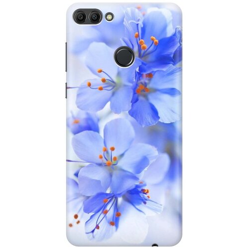 фото Gosso ультратонкий силиконовый чехол-накладка для huawei y9 (2018) с принтом "лазурные орхидеи"