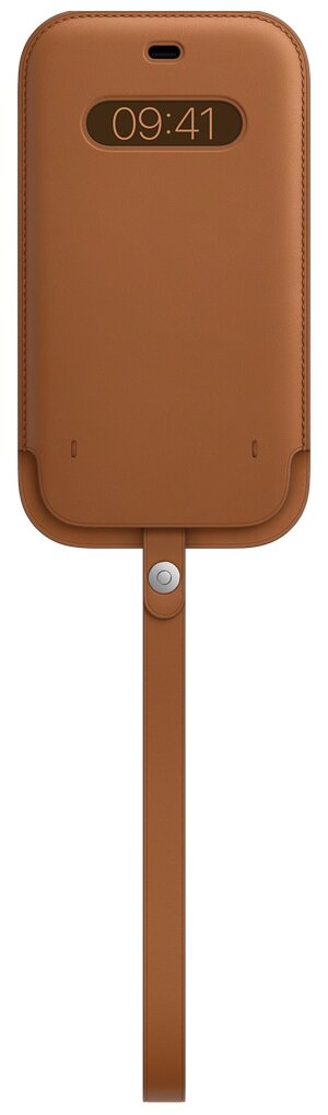 Чехол (футляр) APPLE Leather Sleeve with MagSafe, для Apple iPhone 12 Pro Max, красный [mhyj3ze/a] - фото №1