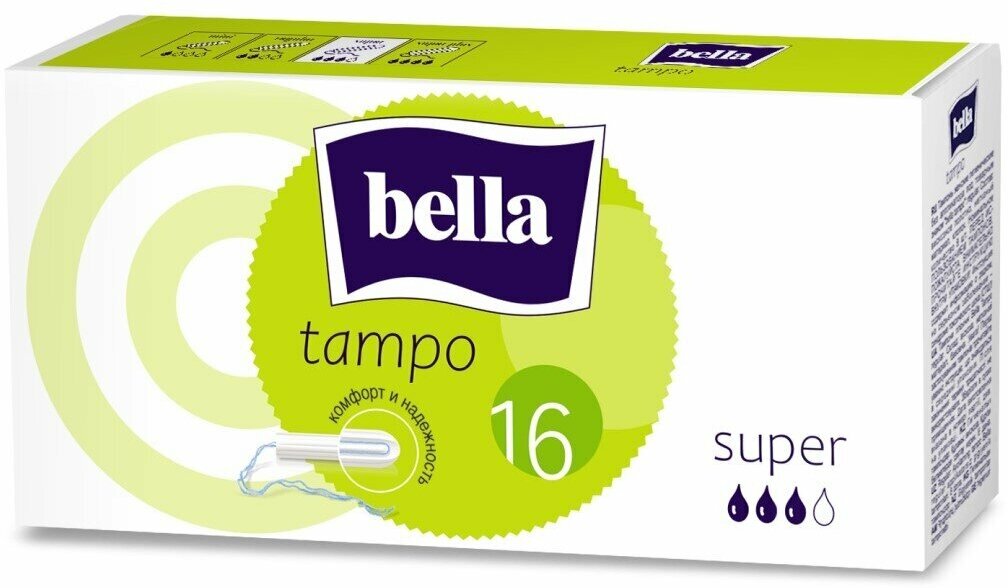 Тампоны Bella, Super, 16 шт, BE-032-SU16-023