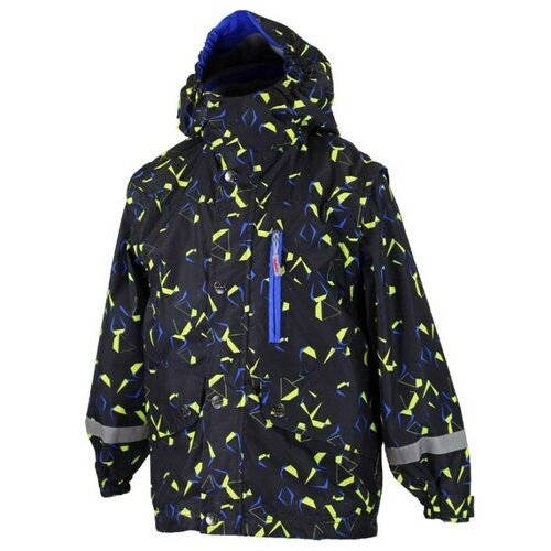 фото Куртка huppa scout 1145cs15 р-р 134 серый с принтом / синий