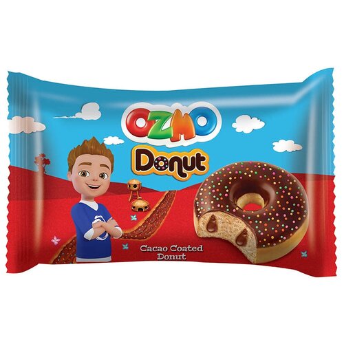 Ozmo Пончик Donut с начинкой в шоколадной глазури, 40 г