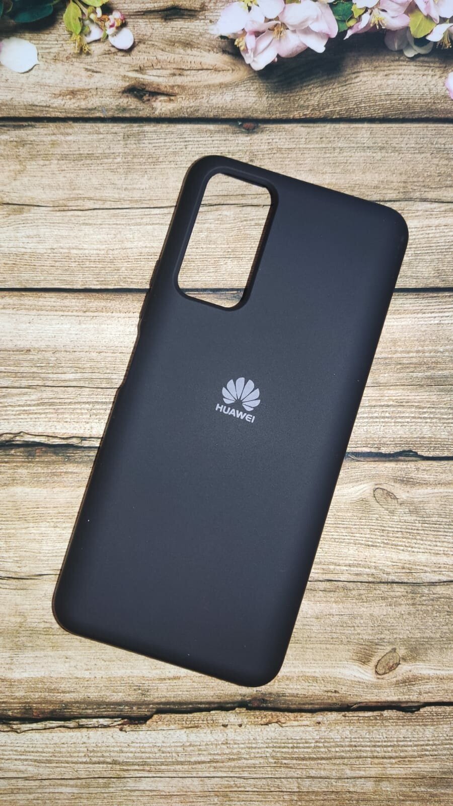 Силиконовый чехол-накладка для Honor 10X Lite/ Huawei P Smart (2021) (частично), с микрофиброй внутри, черный