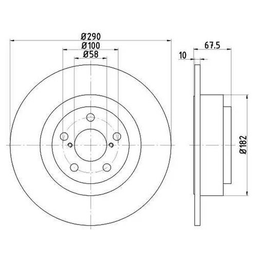 фото Тормозной диск nisshinbo nd7001k для subaru baja, legacy iii, outback