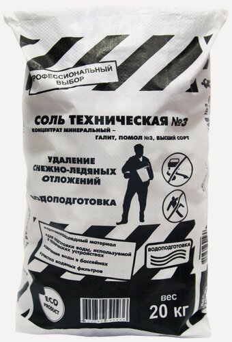 Изображение товара Реагент антилед соль техническая Рокмелт 20кг Соль техническая 20кг ROCKMELT ФР-00001563