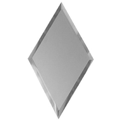 Зеркальная серебряная плитка "ромб" с фацетом 10 мм (200x340мм):10шт. "ДСТ"