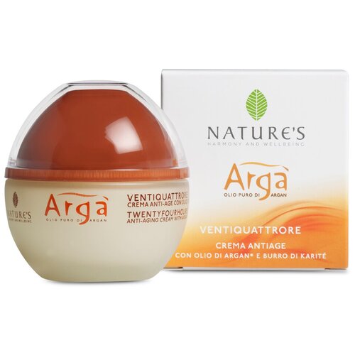 Крем для лица антивовозрастной 24 часа Natures Arga, 50мл