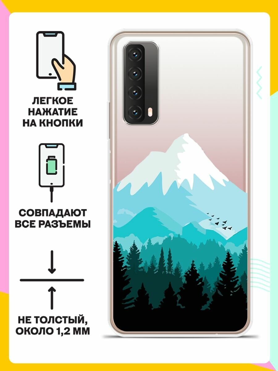 Силиконовый чехол Снежные горы на Huawei P Smart 2021