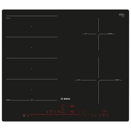 Индукционная варочная панель Bosch PXE601DC1E, черный..