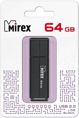 Флешка USB Flash Drive MIREX LINE BLACK 64GB