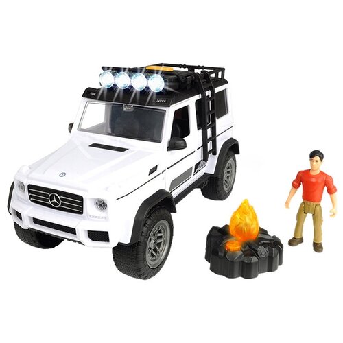 Внедорожник Dickie Toys Playlife Adventure Set (3835002) 1:24, 23 см, белый автокран dickie toys playlife санитарный сервис 3835005 1 24 21 5 см оранжевый серый голубой