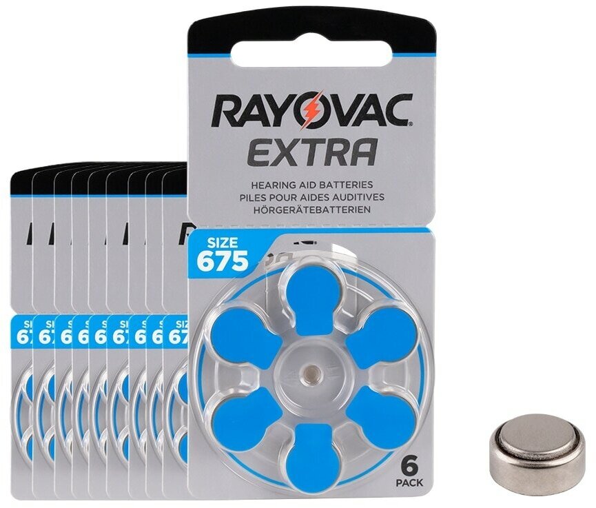 Элемент питания Rayovac для слуховых аппаратов 675 1.45V (6 шт)