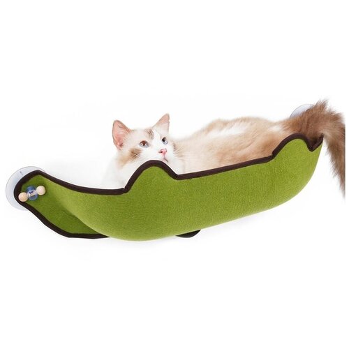 фото Гамак для кошек на окно на присосках mr dog зеленый