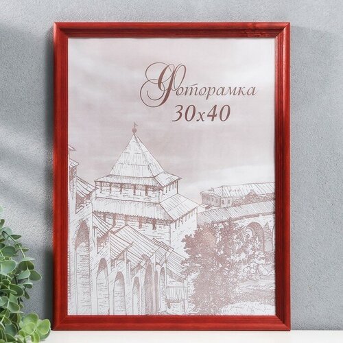 Фоторамка сосна с20 красный 30х40 см пластиковый экран 1058₽