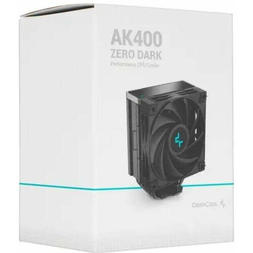 DEEPCOOL AK400 ZERO DARK LGA1700/1200/115X/AM5/AM4 (18шт/кор, TDP 220W, PWM, Fan 120mm, 4 тепл. Трубки, черный) RET