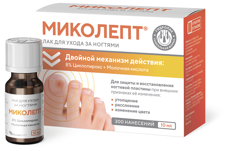 Миколепт лак д/ногтей лек 10мл