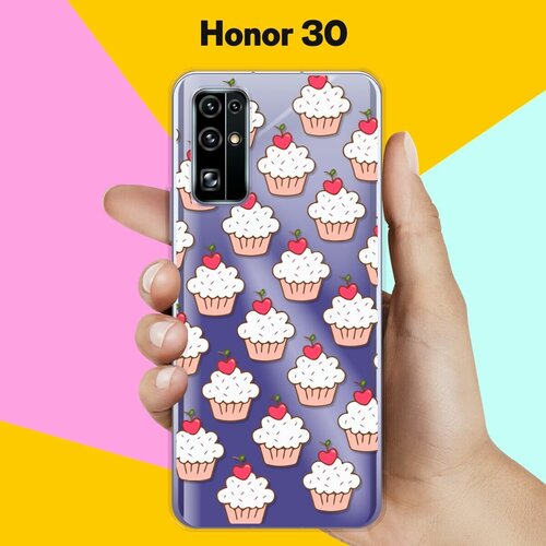 Силиконовый чехол Капкейки на Honor 30