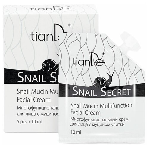 TianDe Snail Secret Многофункциональный крем для лица с муцином улитки , 5 шт.