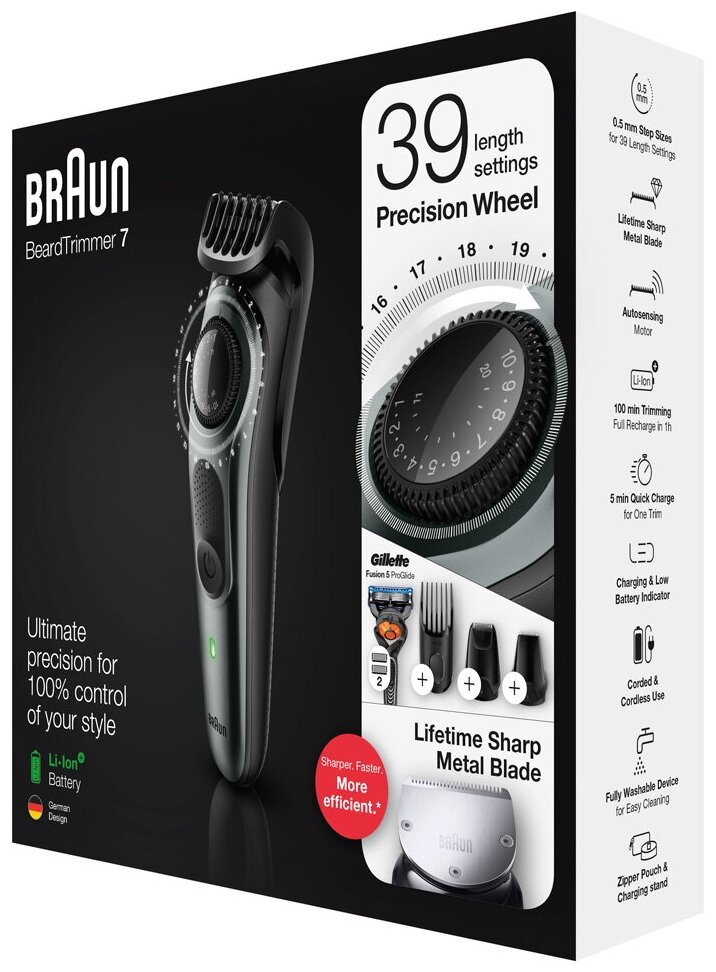 Триммер Braun BT 7240, grey - фотография № 3