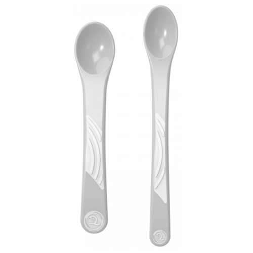 фото Ложки twistshake для кормления feeding spoon с 4 мес. 2 шт. пастельный серый