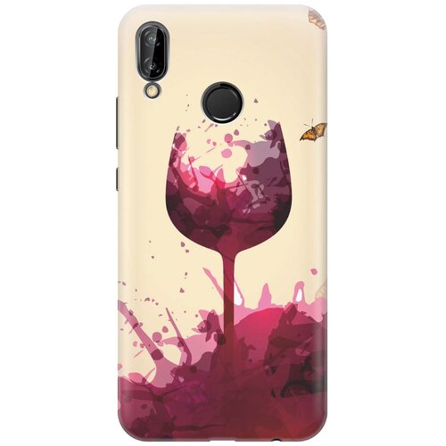 фото Re:paчехол - накладка artcolor для huawei p20 lite с принтом "летнее вино"