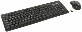 Набор клавиатура и мышь беспроводные Sonnen K-648, клавиатура 117 клавиш, мышь 4 кнопки 1600 dpi, черный, 513208