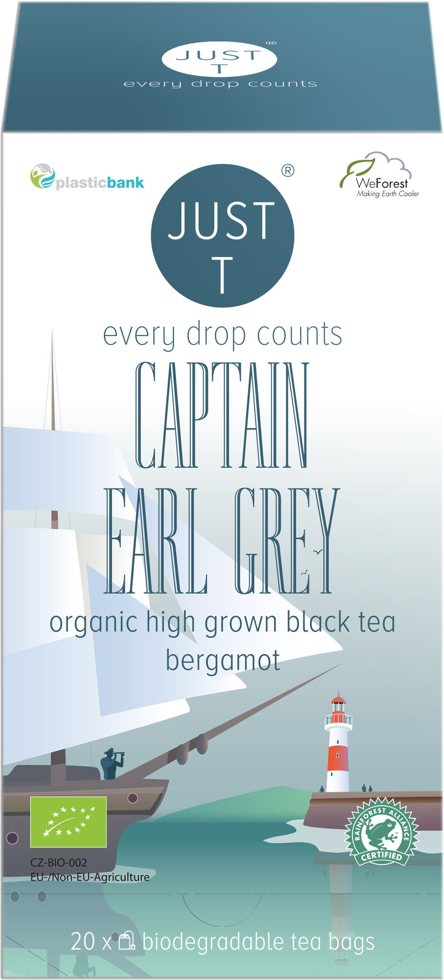 Чай черный органический с ароматом бергамота CAPTAIN EARL GREY