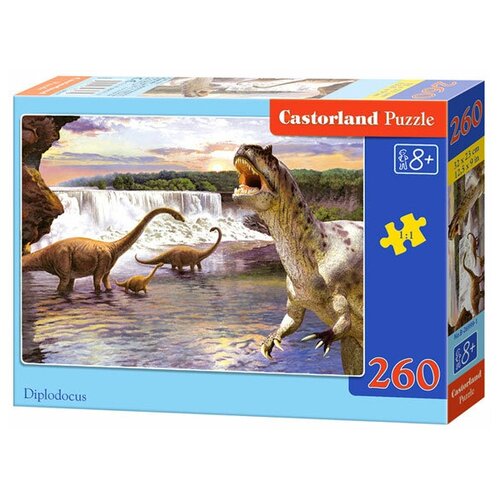 Пазл Castorland Diplodocus (B-26999), 260 дет., 23х32х17.5 см, мультиколор пазл castorland rapunzel b 27453 260 дет 30х5х3 7 см мультицвет