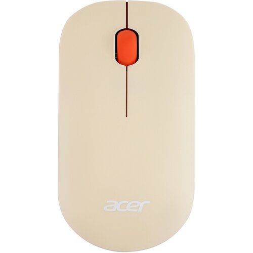 Мышь Acer OMR200 бежевый оптическая (1200dpi) беспроводная USB для ноутбука (2but) мышь oklick 225m черный синий оптическая 1200dpi usb 2but